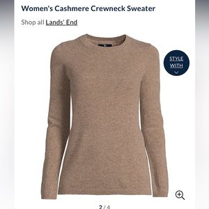 Lands End womens cashmere crew neck sweater